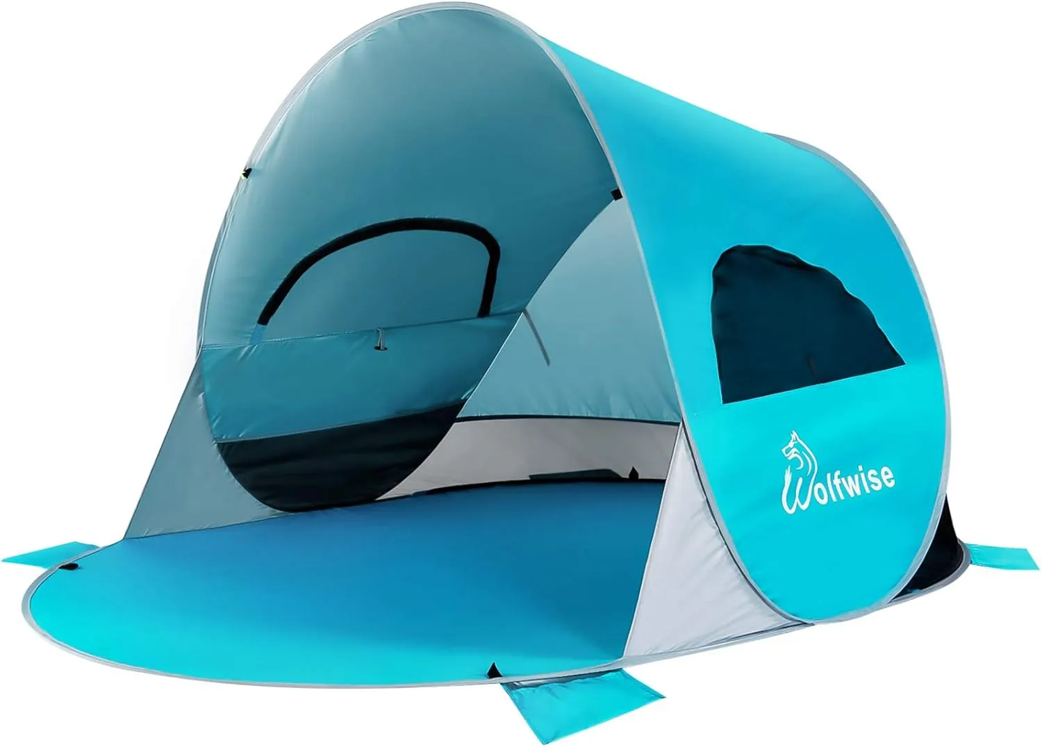 Bild von WolfWise Pop-Up Strandmuschel für 3-4 Personen mit UV-Schutz 50+