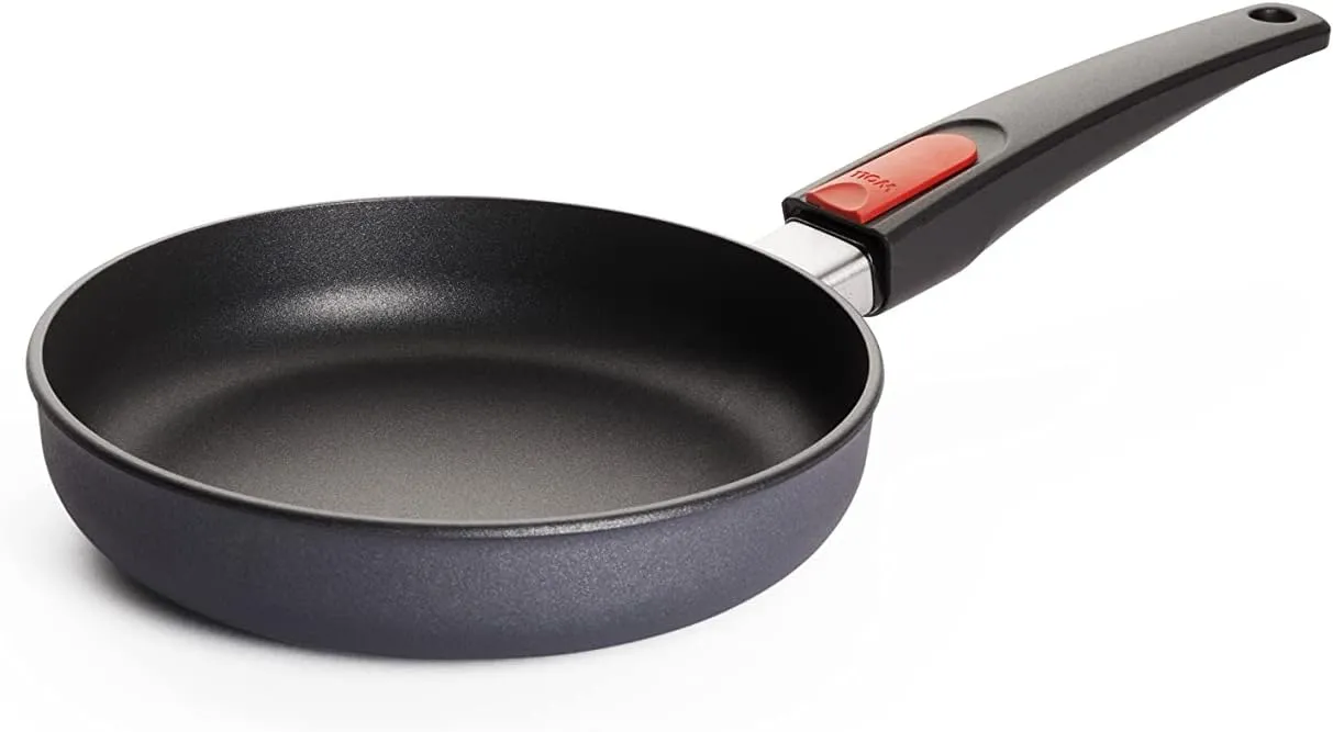 Bild von Woll Diamond Lite Flachpfanne mit 20 cm Durchmesser und abnehmbarem Stiel, geeignet für alle Herdarten, aus Aluguss mit Antihaft-Versiegelung