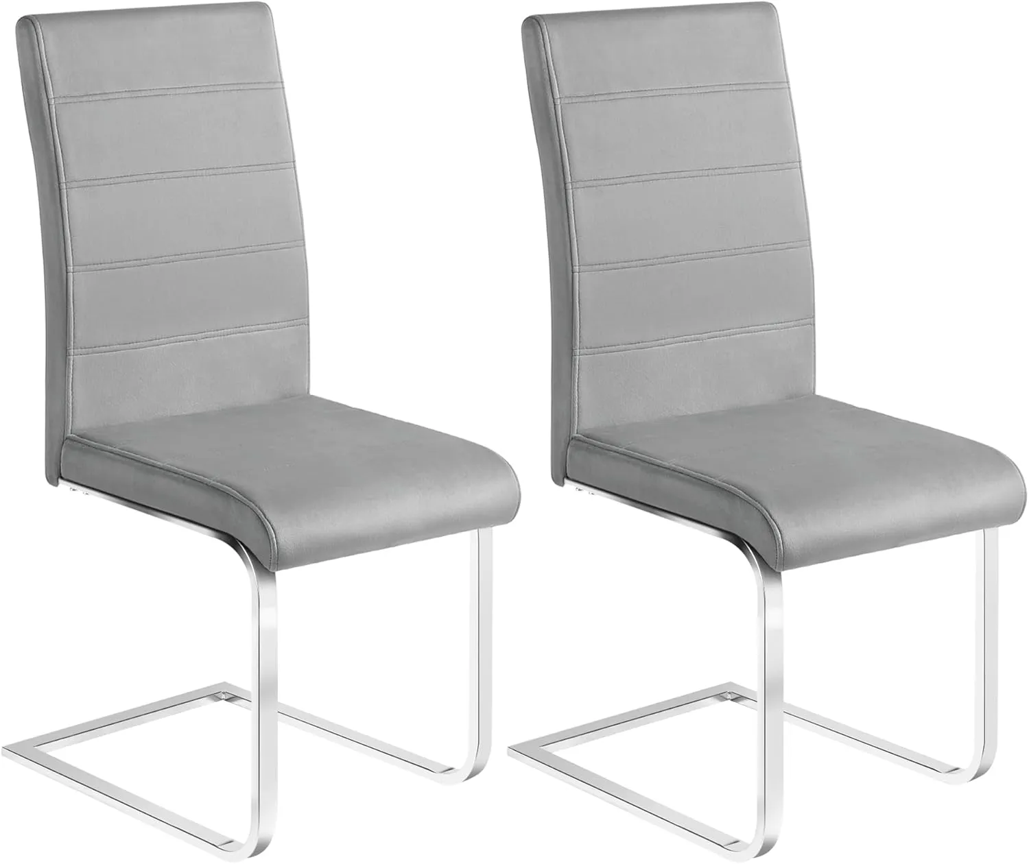 Bild von WOLTU BH377dgr-2 Esszimmerstühle im 2er Set in Dunkelgrau mit hoher Rückenlehne für Esszimmer, Küche, Wohnzimmer und Büro