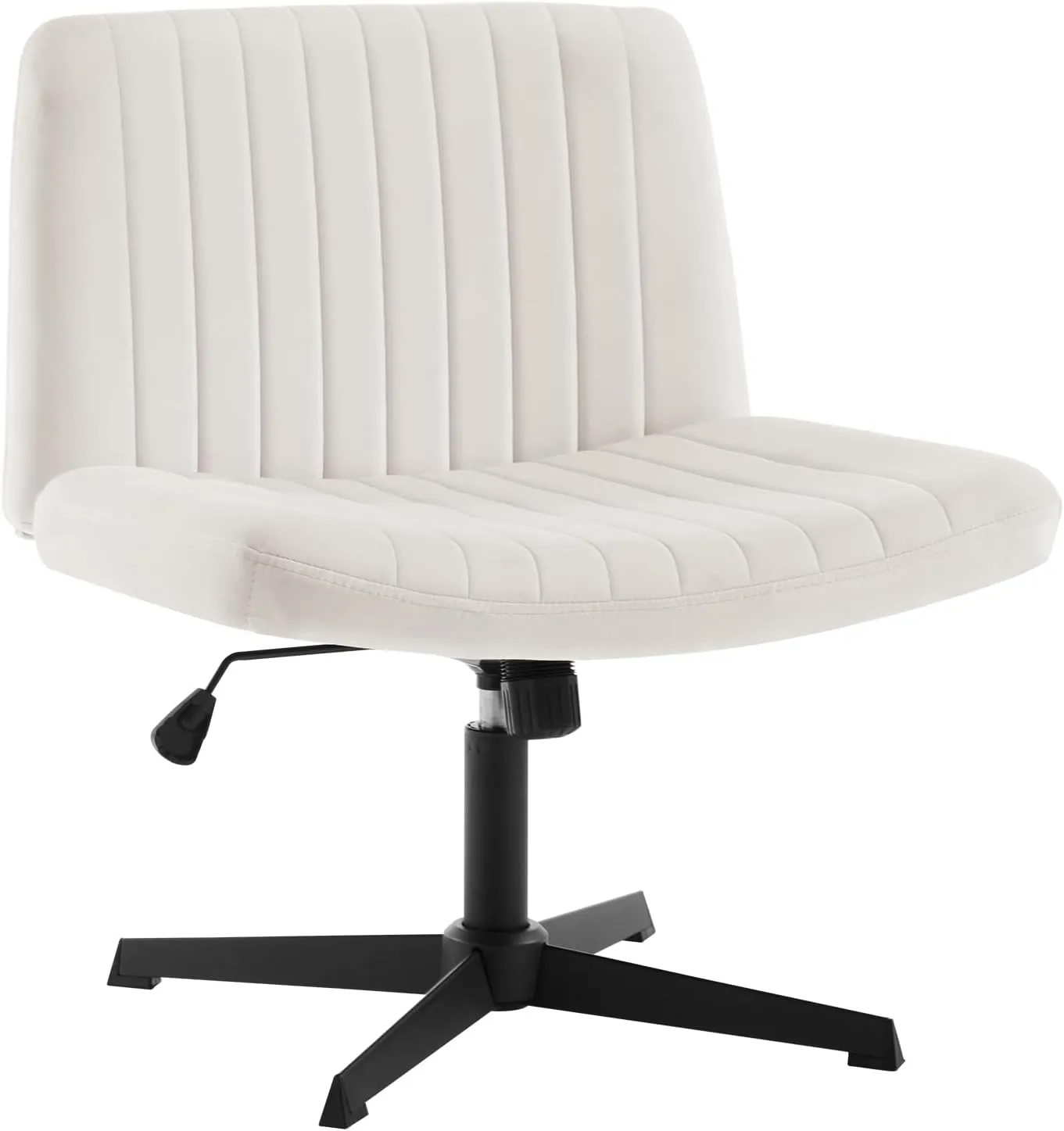 Bild von WOLTU Relaxsessel ohne Armlehnen in Beige, ergonomischer und höhenverstellbarer Drehstuhl mit Schaukelfunktion und 360 Grad Drehbarkeit