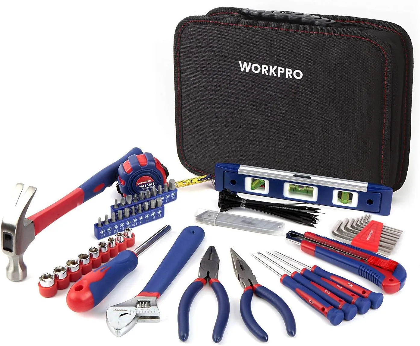 Bild von WORKPRO 100-teiliges Werkzeugset für Heimarbeiten und Reparaturen
