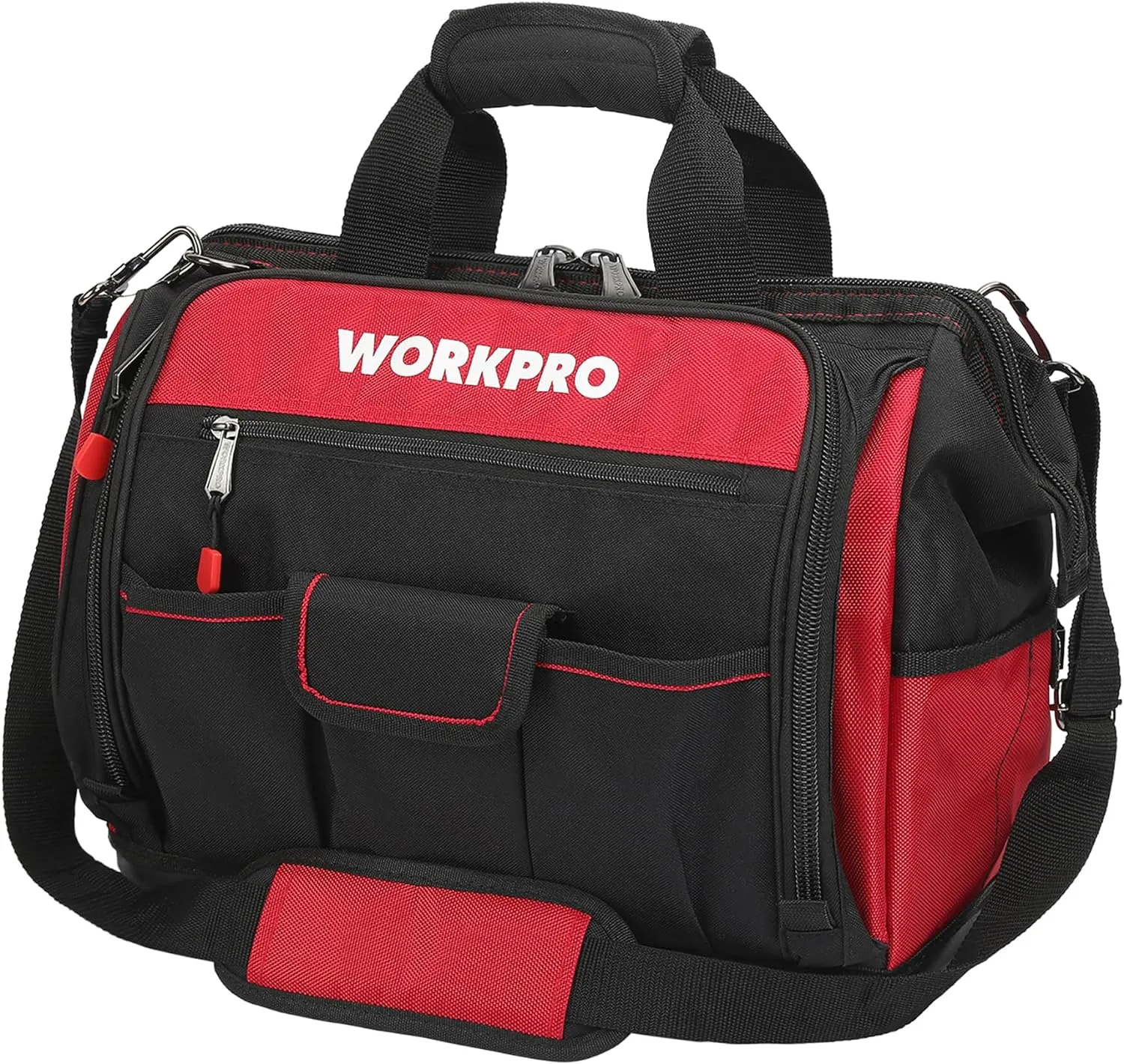 Bild von WORKPRO Elektriker Werkzeugtasche 42 cm aus 1680D Polyester mit verstellbarem Schultergurt und großer Kapazität