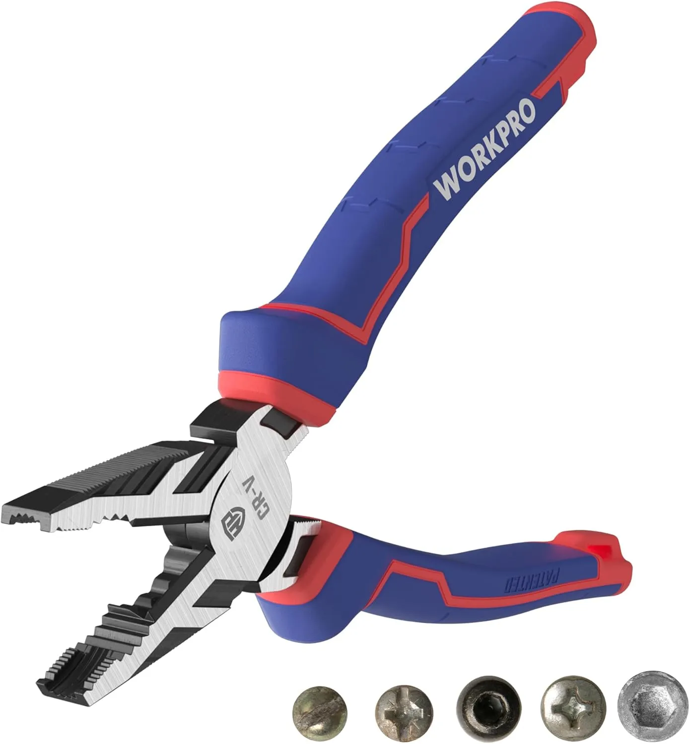 Bild von WORKPRO Kombizange 200 mm mit Schraubenausdreher und Kabelschneider für Haushalt und Werkstatt