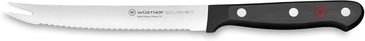 Bild von WÜSTHOF Gourmet Tomatenmesser 14 cm in Schwarz und Silber