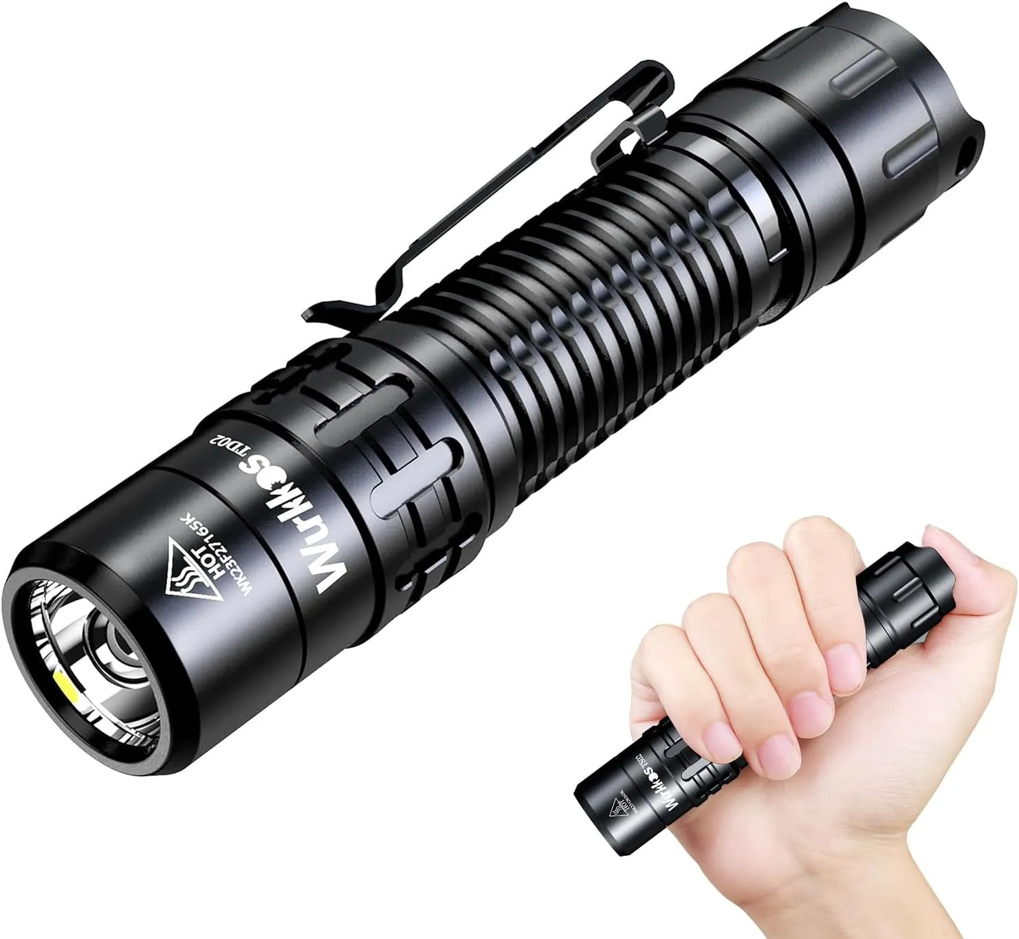Bild von Wurkkos TD02 Taschenlampe mit 2000 Lumen, USB-C Aufladung, IP68 wasserdicht und 6 Modi für Innen- und Außenaktivitäten