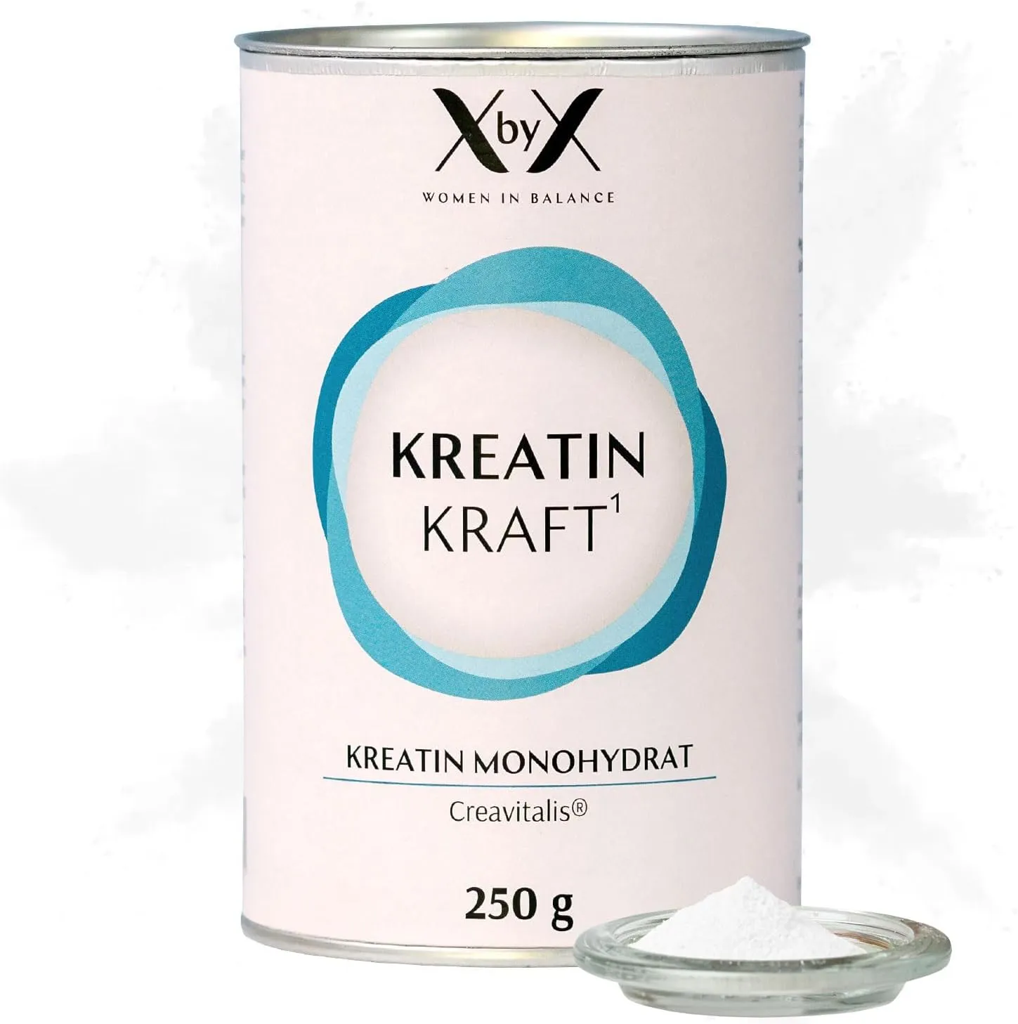 Bild von XbyX Kreatin Kraft 100% Creatin Monohydrat Pulver für Frauen, geschmacksneutral und vegan, zur Unterstützung von Muskeln und körperlicher Leistung