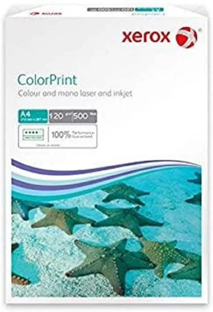Bild von Xerox Premium Farblaserpapier DIN A4 mit 120 g/m² in einer Packung mit 500 Blatt, weiß