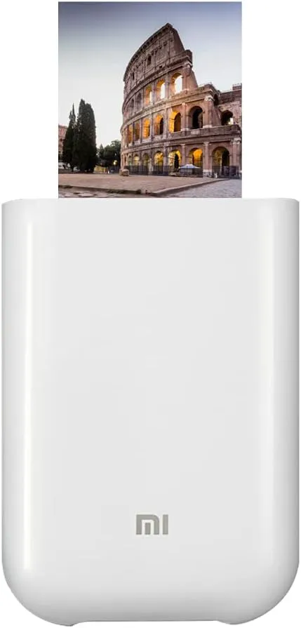 Bild von Xiaomi tragbarer Fotodrucker mit Thermodruck und glänzendem Fotopapier in Weiß