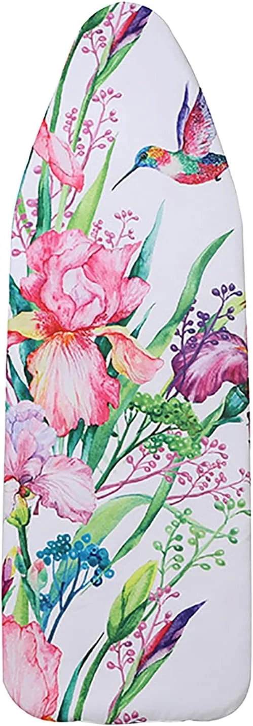 Bild von XNSHUN Bügelbrettbezug aus Baumwolle mit Gummizug, extra dick und dampfdurchlässig, 140x50 cm