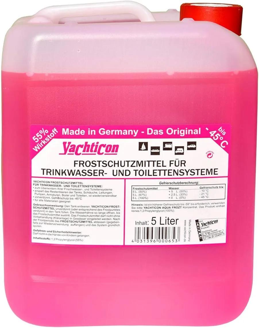 Bild von YACHTICON Frostschutzmittel für Trinkwasser- und Toilettensysteme, 5 Liter