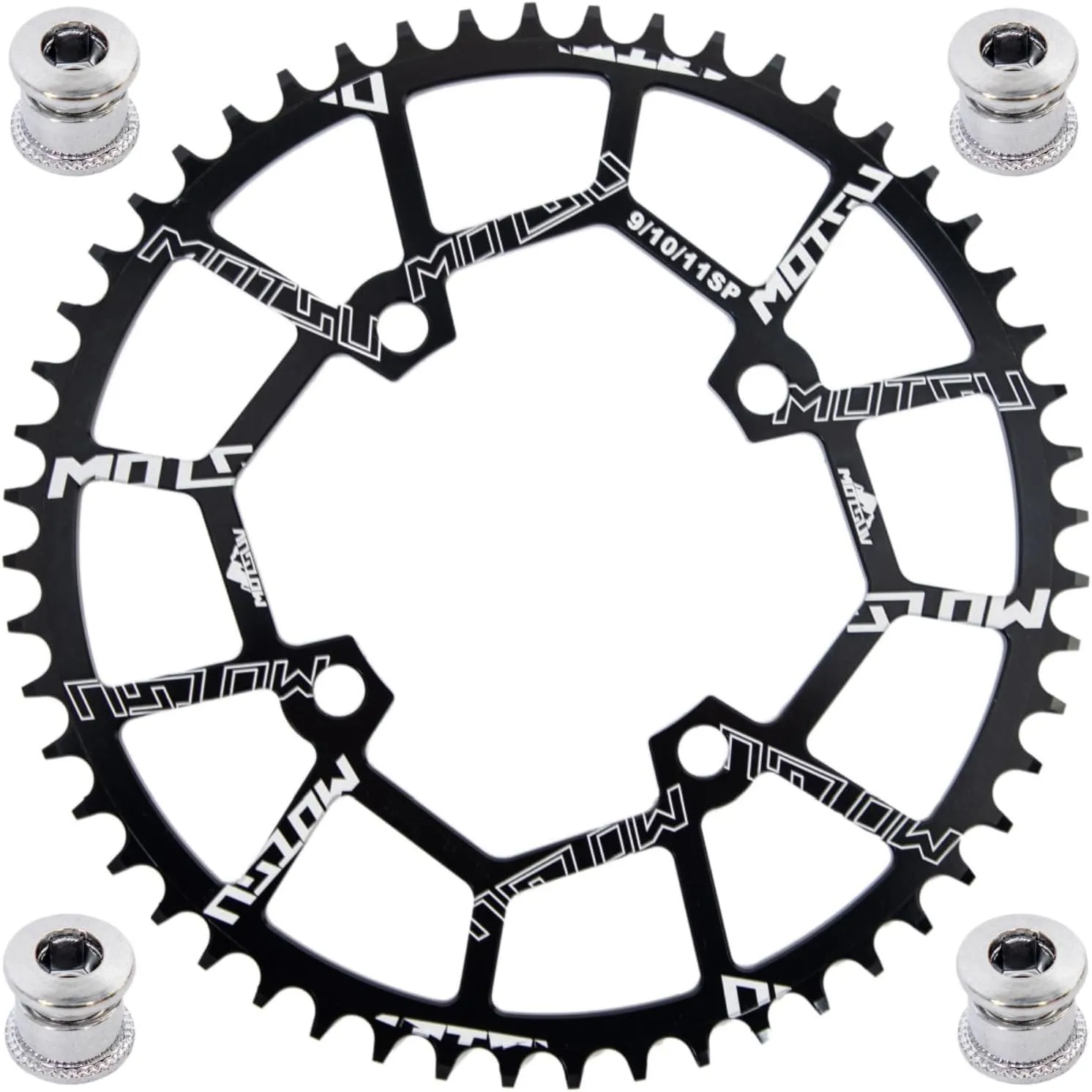 Bild von YBEKI Kettenblatt Set mit 32T, 34T, 36T und 38T für Rennrad und Mountainbike mit 104 BCD