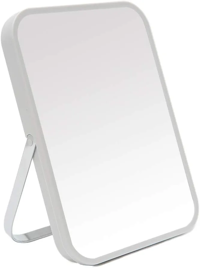 Bild von YEAKE tragbarer Klapp-Make-up Spiegel mit 20,3 cm und verstellbarem Metallständer in Grau