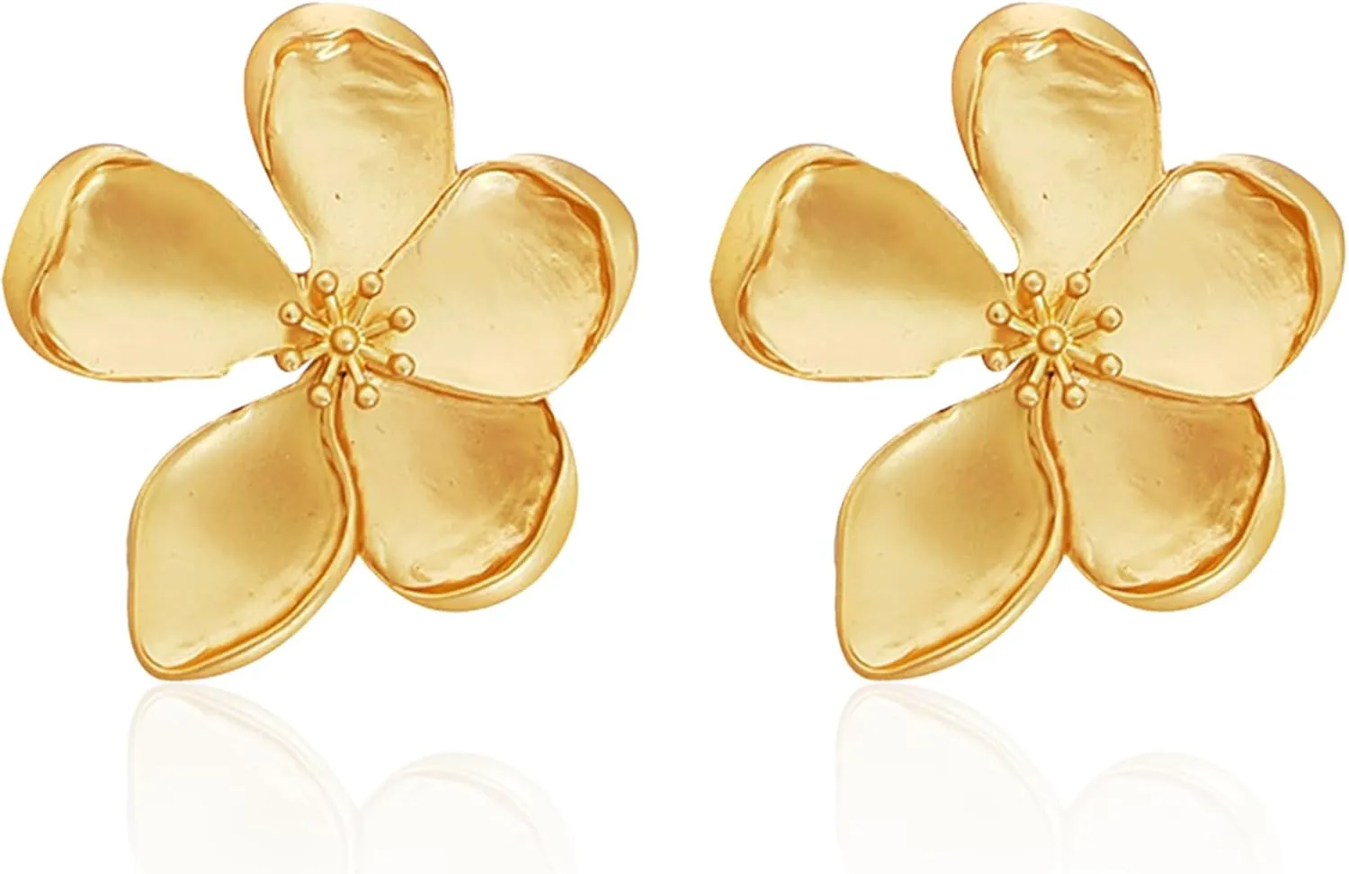 Bild von YIUWOD Blumenohrringe in Gold, ideal für den täglichen Gebrauch und besondere Anlässe