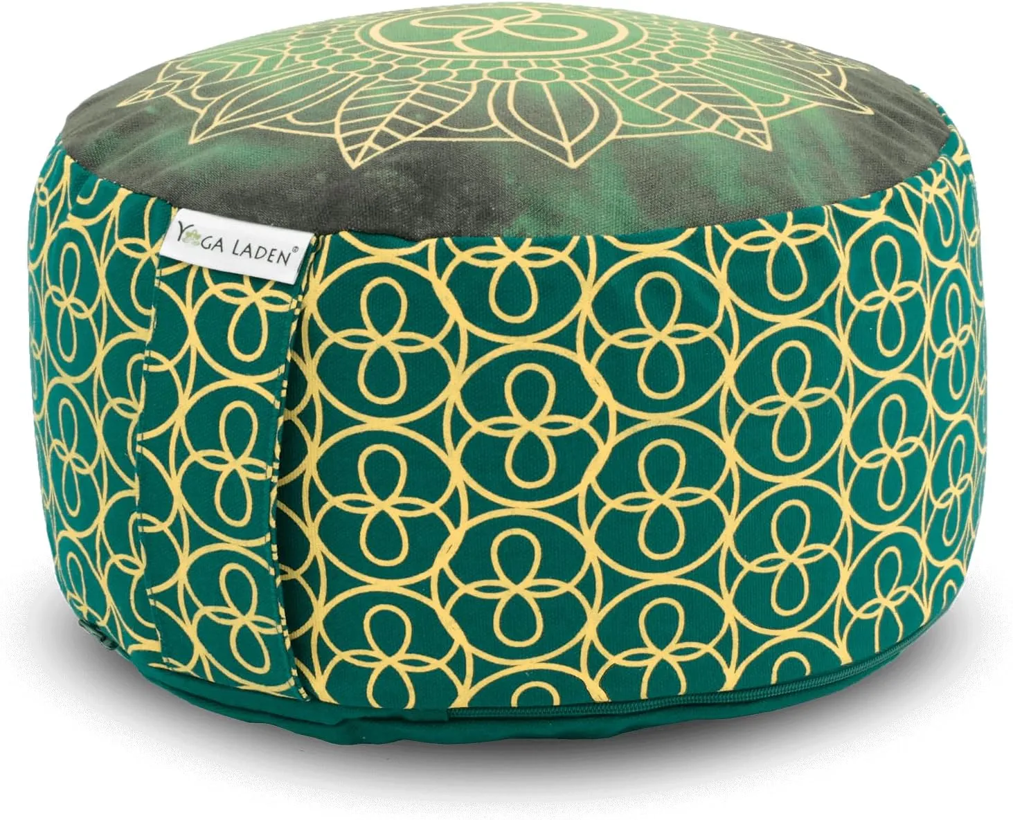 Bild von Yoga Laden Meditationskissen im Chakra-Style mit 15 cm Höhe, waschbarem Bezug und Füllung aus Bio Buchweizenschalen