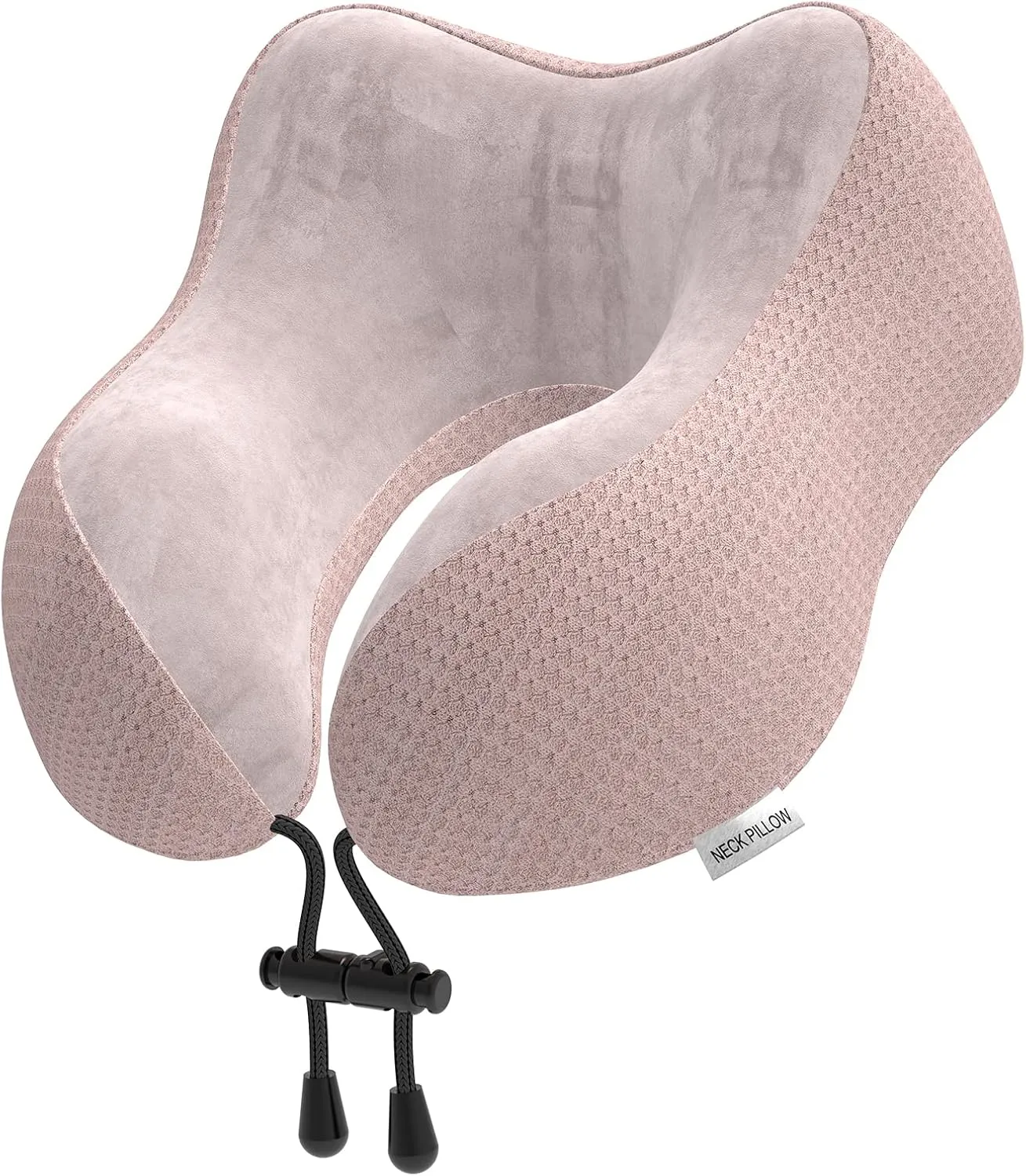 Bild von Yomisee Nackenkissen aus Memory Foam mit samtweichem Bezug in Rosa, ideal für Reisen, Camping, Büro und Zuhause