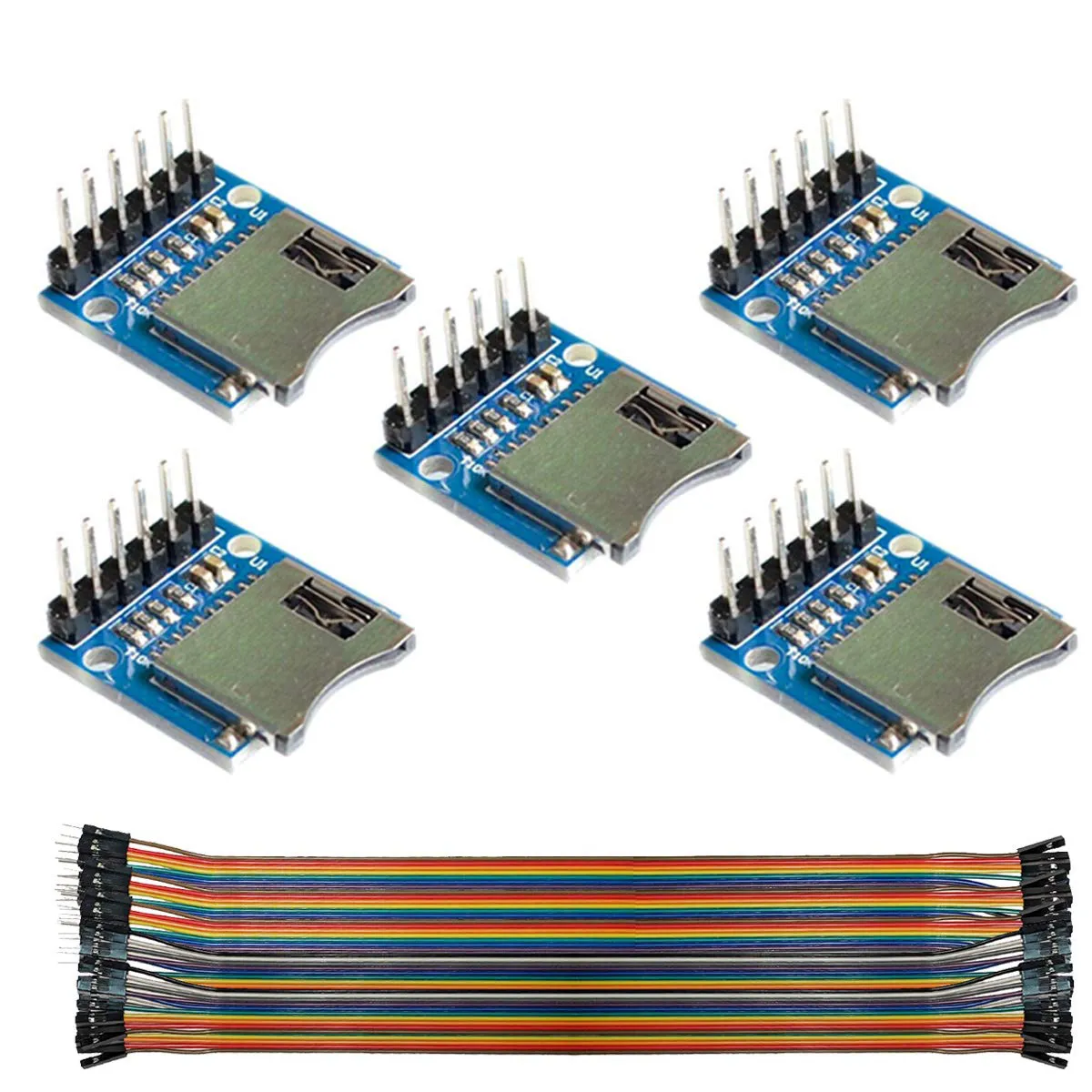 Bild von Youmile 5er Pack TF Micro SD Kartenmodul mit Stiften für Arduino und Dupont Draht