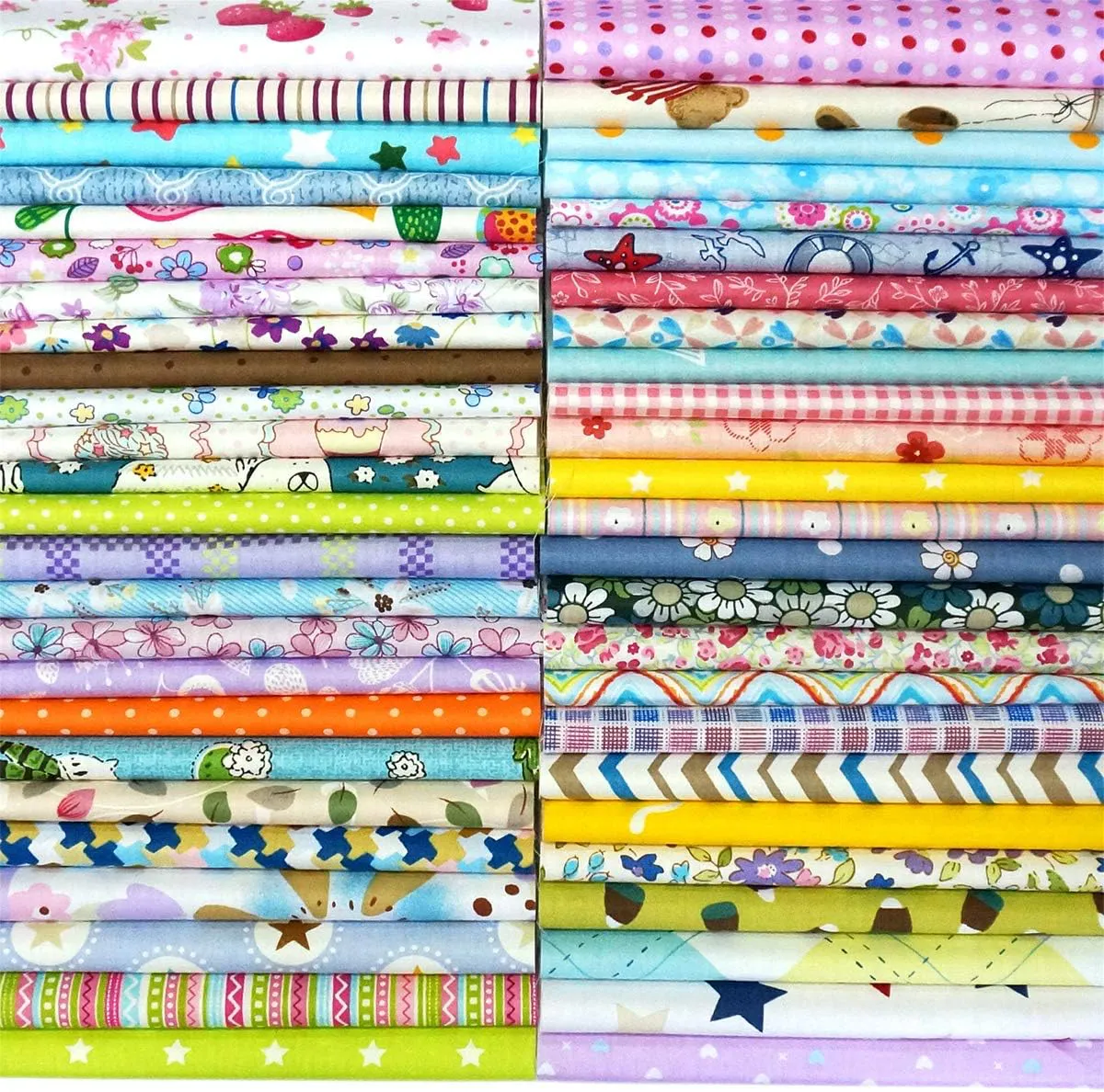 Bild von YXJDWEI 25 Stück Baumwollstoff Patchwork Set mit 30x30 cm Quadraten in verschiedenen Mustern