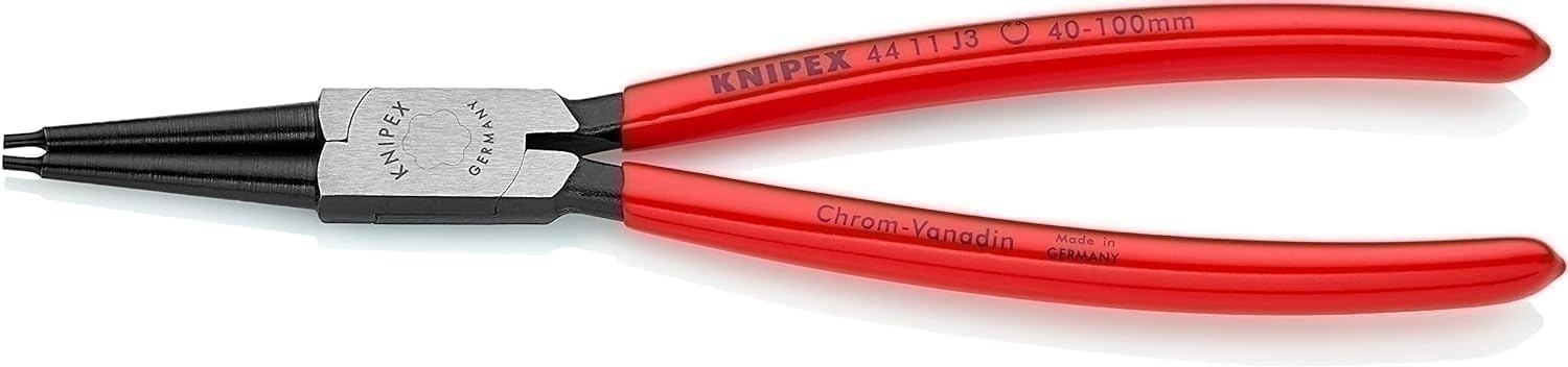 Bild von Knipex Sicherungsringzange für Innenringe in Bohrungen schwarz atramentiert, mit Kunststoff überzogen 140 mm 44 11 J0