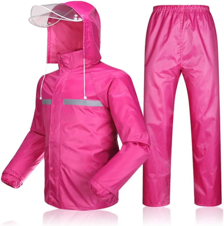 Bild von ZBXK wasserdichter Regenanzug für Herren und Damen mit hoher Sichtbarkeit, inklusive Jacke und Hose, ideal für Arbeit, Motorrad, Golf und Angeln