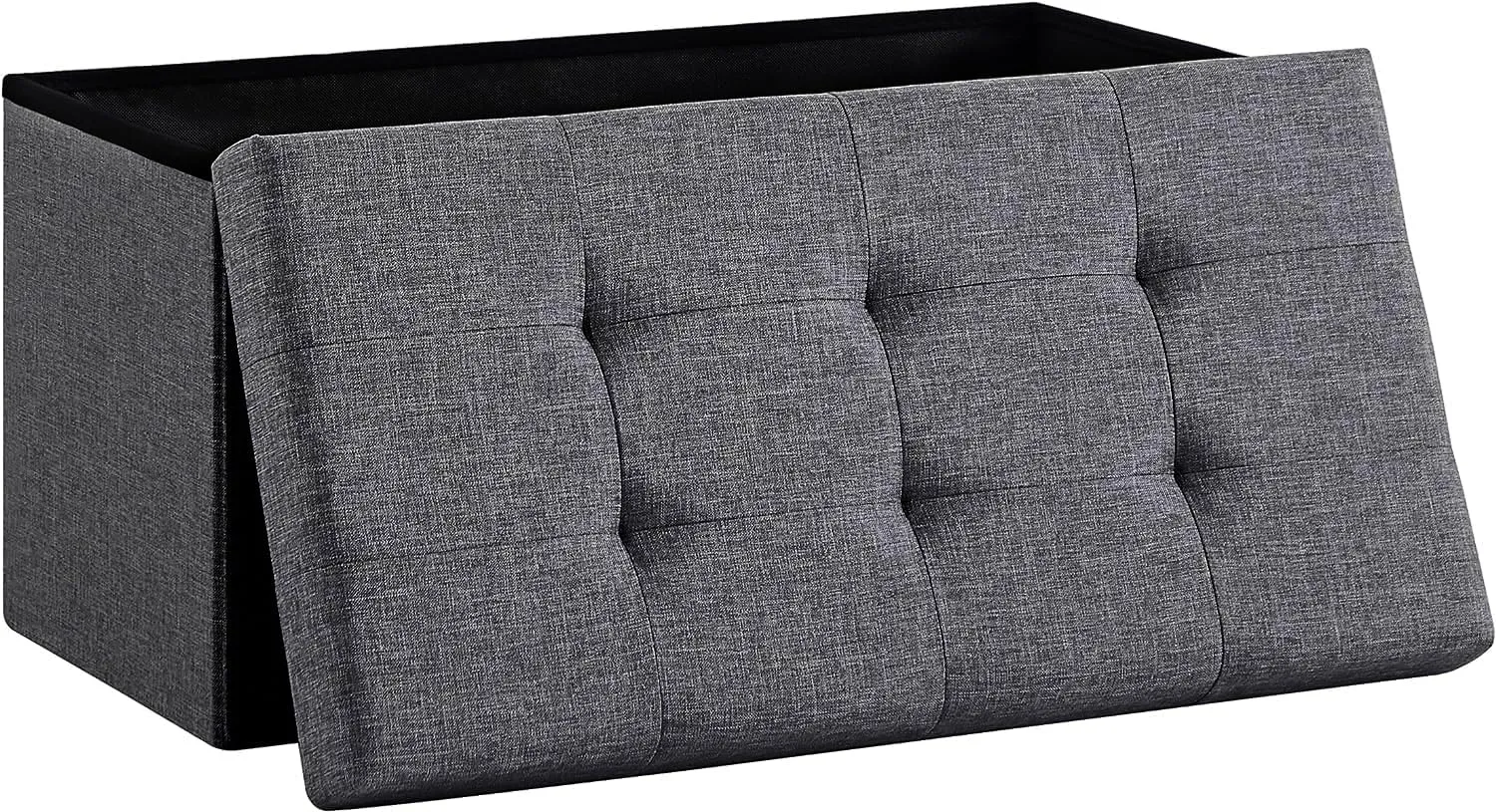 Bild von Zedelmaier Sitzbank mit Stauraum in Dunkelgrau, belastbar bis 300 kg, Maße 76 x 38 x 38 cm