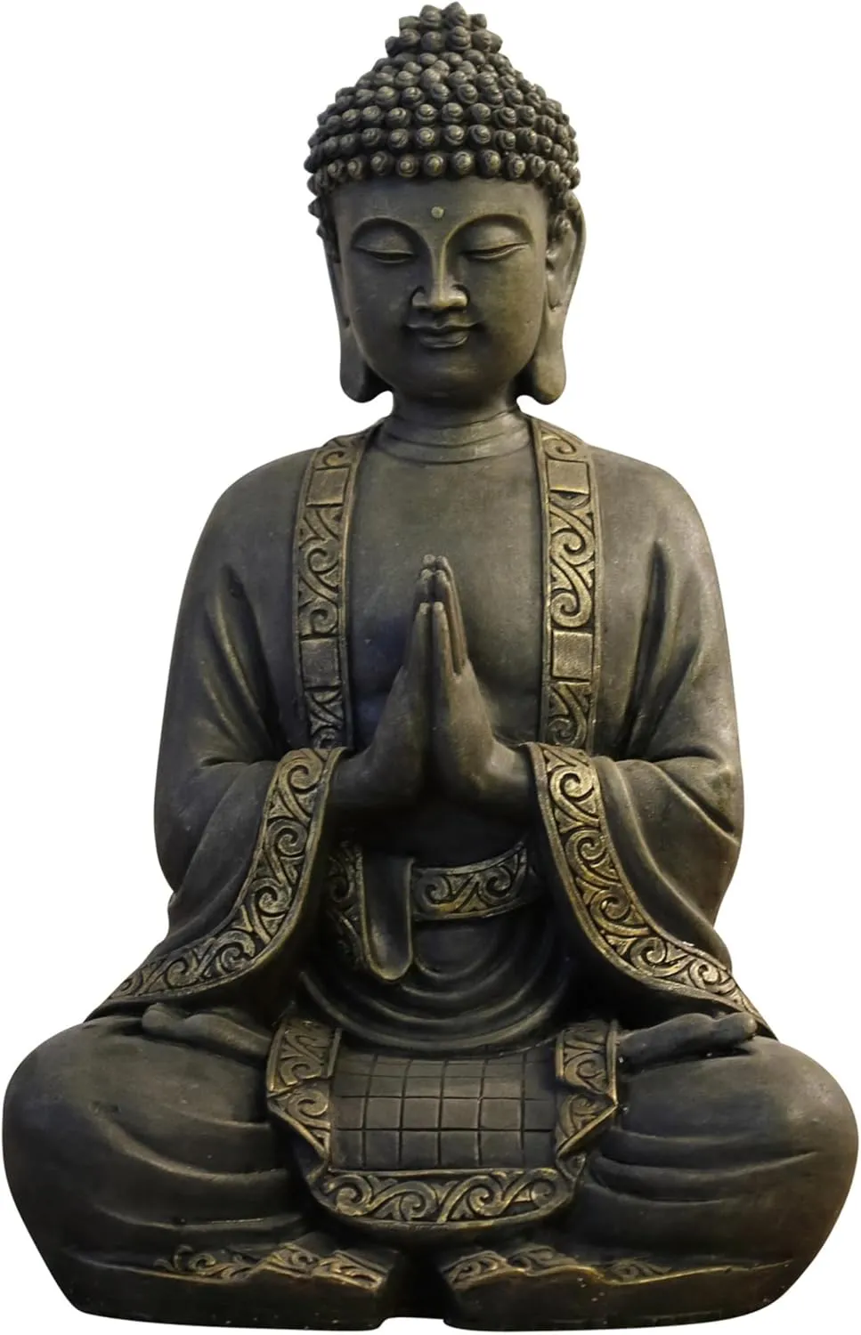 Bild von Zen'Light Buddha Statue 40 cm mit Patina-Effekt aus Harz, ideal für Dekoration und Feng Shui, auch als Geschenk geeignet