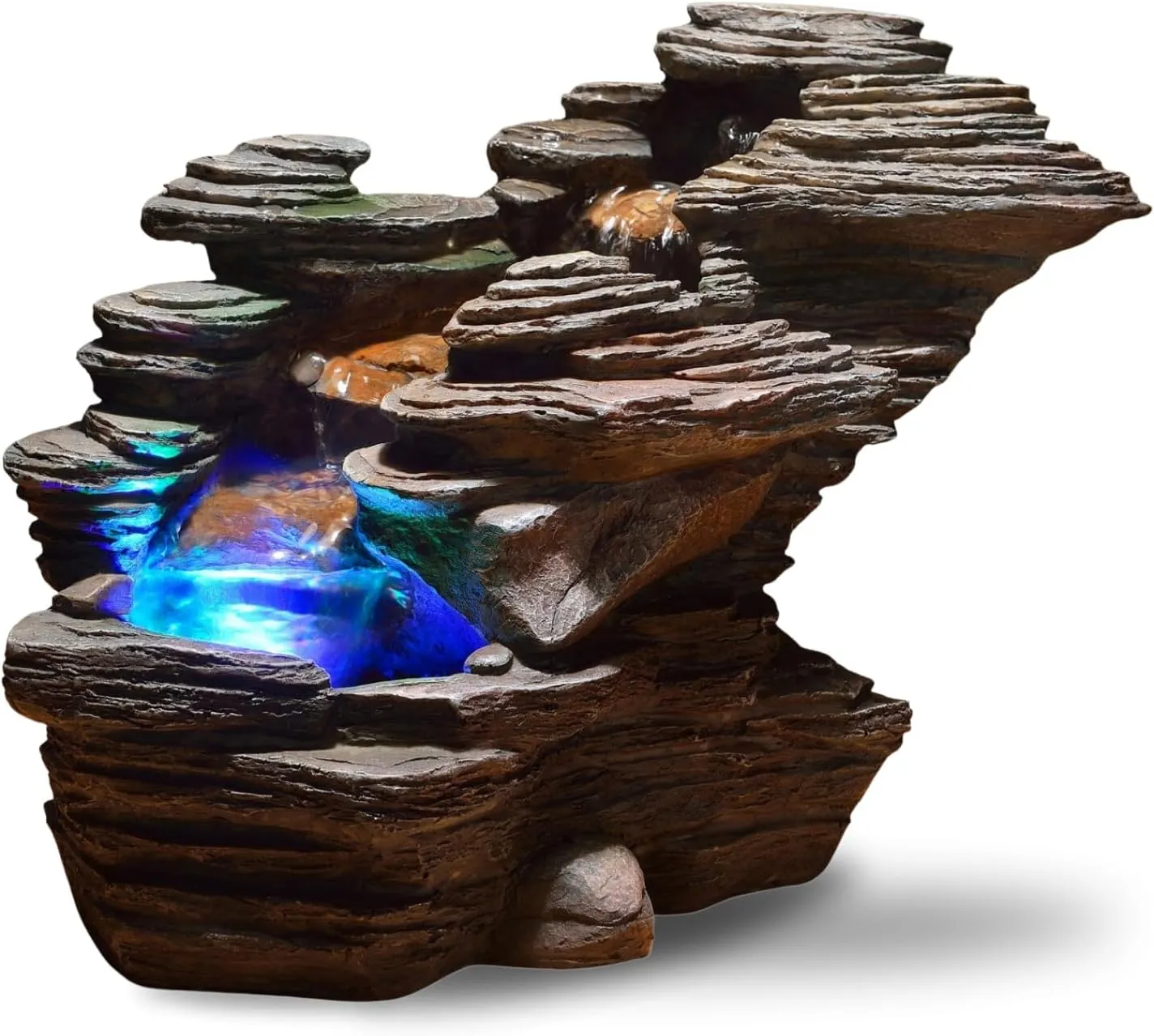 Bild von Zen'Light SCFR132 Steinbrunnen in Braun, 38 x 19 x 25 cm