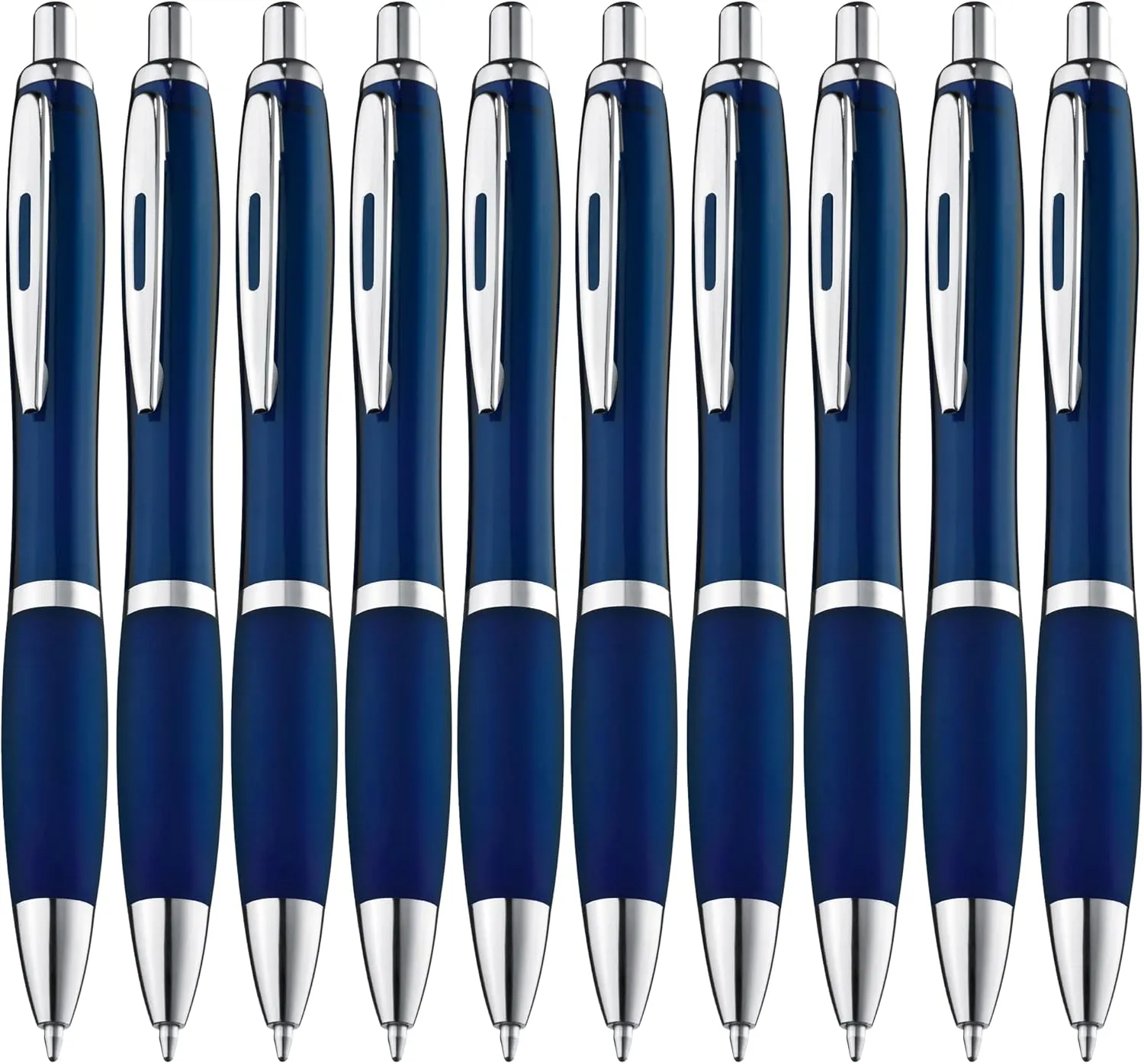 Bild von ZENSCRIBE Ergonomisches Kugelschreiber Set mit 10 hochwertigen blauschreibenden Stiften