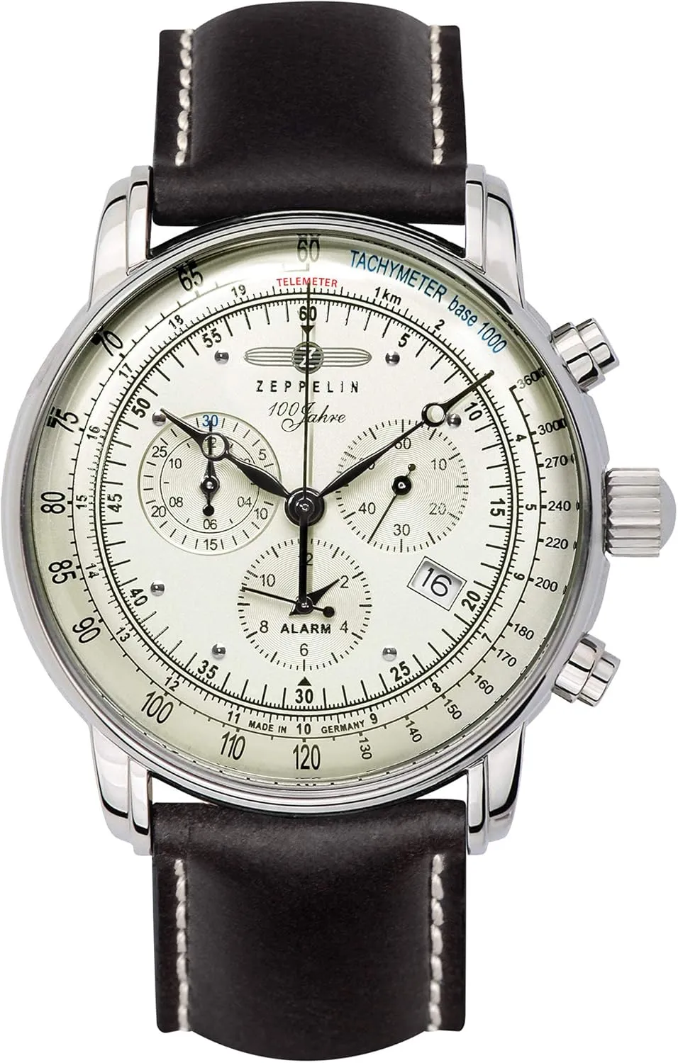 Bild von Zeppelin 8680 Uhr zum 100-jährigen Jubiläum mit Chronograph und leuchtendem Zifferblatt