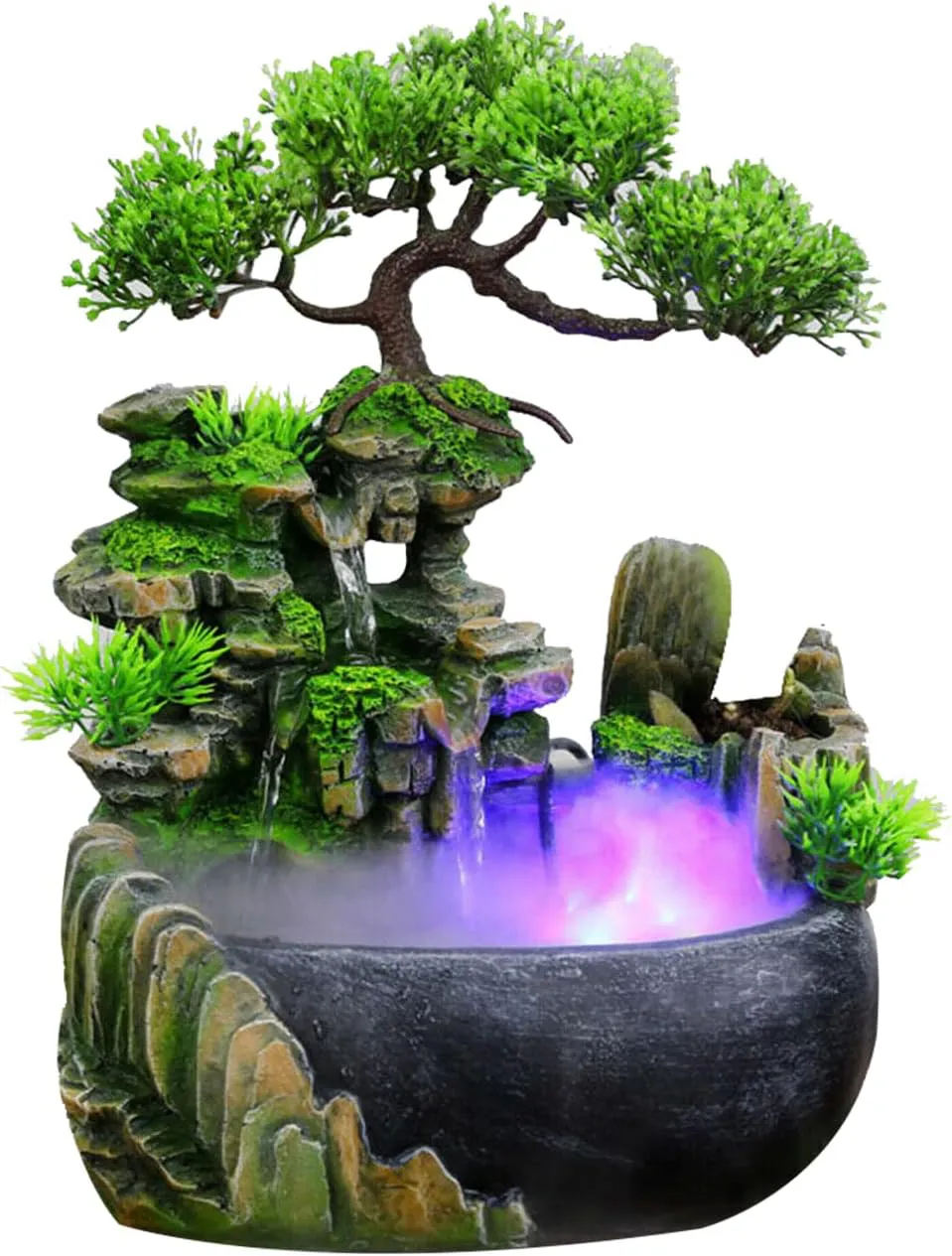 Bild von Zimmerbrunnen mit LED Beleuchtung und Nebel, 28 x 15 x 20 cm