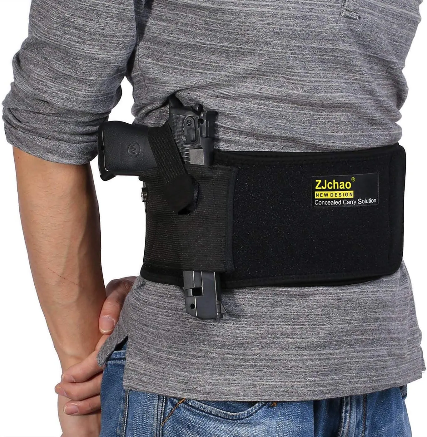 Bild von Zjchao verstellbares Taillenholster für verstecktes Tragen mit doppelten Ladetaschen