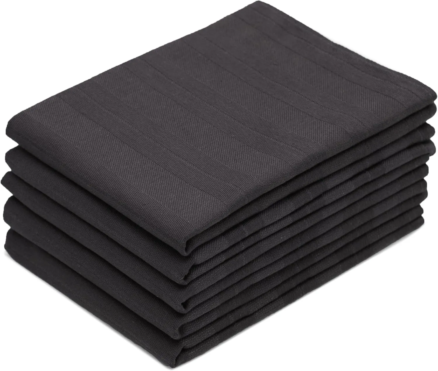 Bild von ZOLLNER 5er Set Geschirrtücher aus Baumwolle in Graphit, 50x70 cm, saugstark und strapazierfähig, waschbar bis 60°C, Oeko Tex zertifiziert