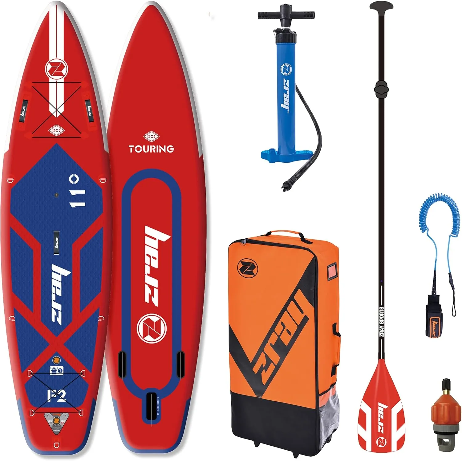 Bild von Zray F2 Fury Pro 11 Fuß Stand Up Paddle Board mit Paddel, Tasche, Pumpe und Flosse