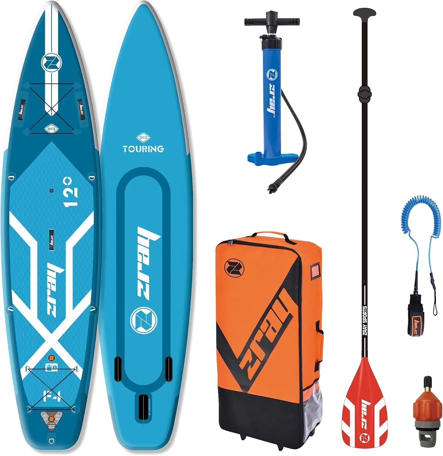 Bild von Zray F4 Fury Epic 12 Fuß aufblasbares Stand Up Paddle Board mit Paddel, Tasche, Pumpe und Flosse