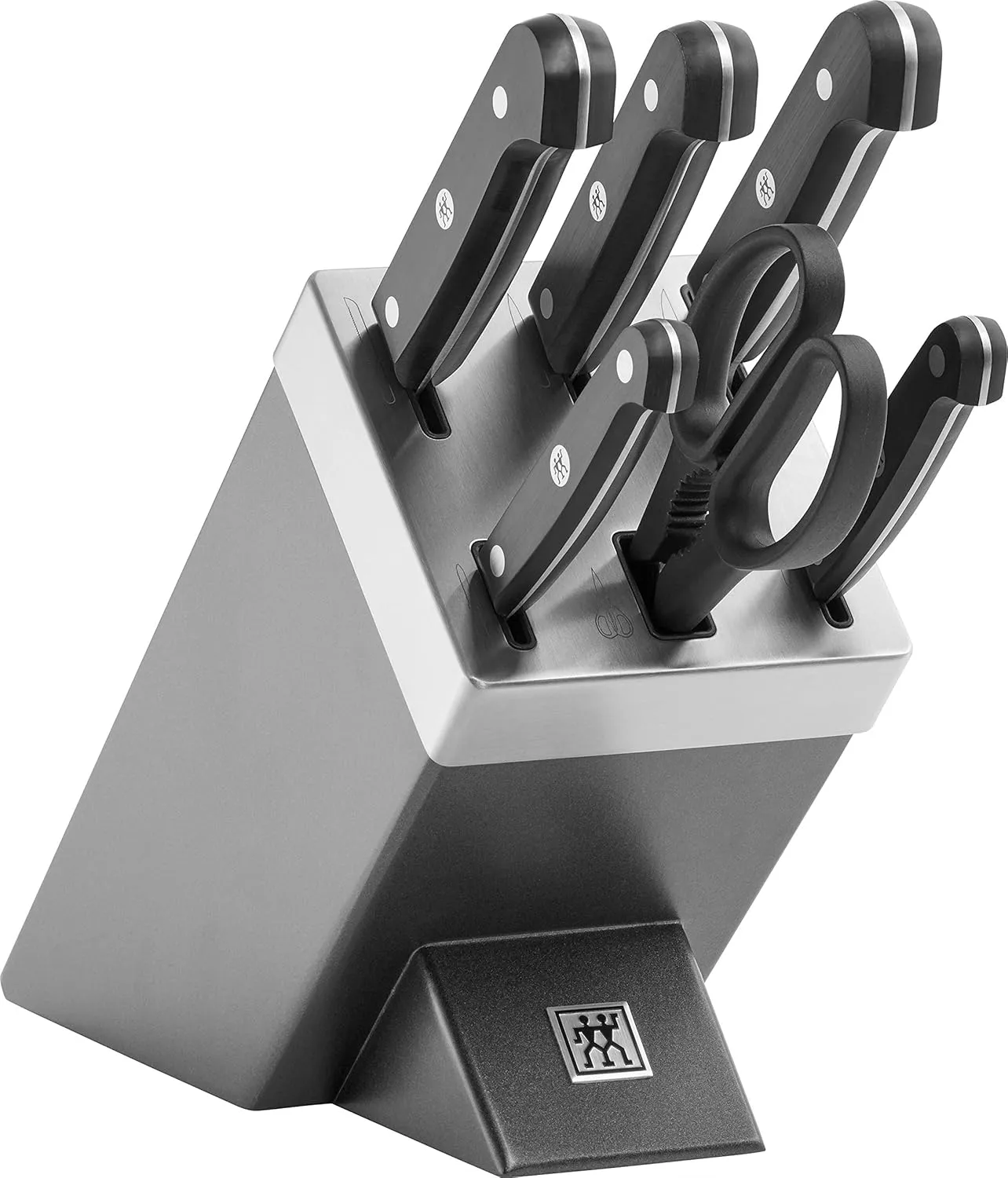 Bild von ZWILLING 7-teiliges Gourmet Messerblock Set aus rostfreiem Spezialstahl mit Kunststoffgriffen, grau, Made in Germany