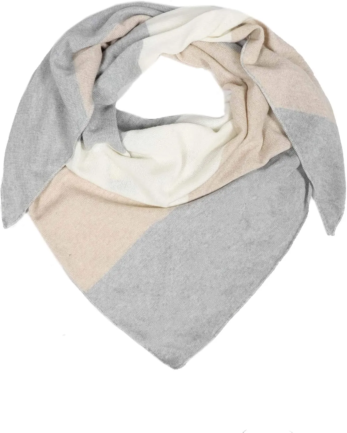 Bild von Zwillingsherz Dreieckstuch aus Kaschmir und Wolle für Damen und Kinder mit elegantem Muster