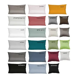 Bild von Luxus-Satin-Kissen in Rauchblau - Stil und Komfort vereint