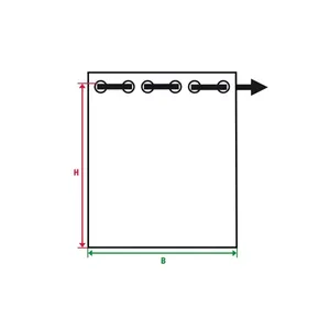 Bild von Eleganter Ösenfertigschal aus hochwertigem Transparentstoff