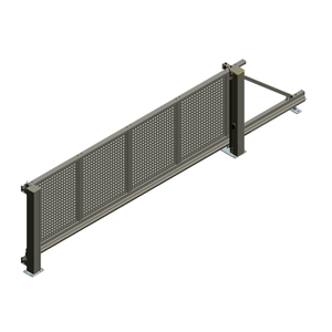 Bild von Alberts Elektrisches Schiebetor 'Mosaik' rechts 400 x 140 cm Aluminium Lochblech freitragend