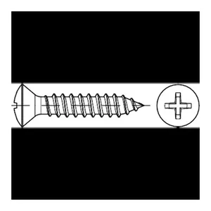 Bild von Reyher Schraube 100er Pack Linsensenkblechschraube C 4,8 x 50 -H DIN 7983 m.Kreuzschli