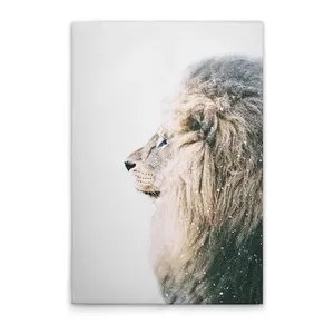 Bild von A.S. Création Leinwandbild »Lion In Snow«- Wandbild