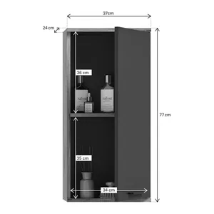 Bild von Newroom Kommode Doyle – Eiche Basalt Grau Industrial Badschrank
