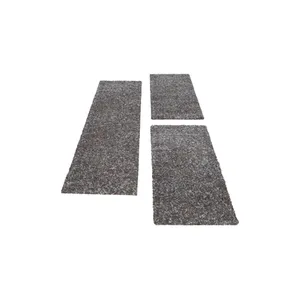 Bild von Carpettex Bettumrandung Schlafzimmer 3teilig Shaggy Teppich Hochflor