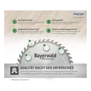 Bild von QUALITÄT AUS DEUTSCHLAND Bayerwald Kreissägeblatt HM 355 x 2.4/2.0