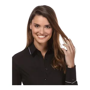 Bild von Vincenzo Boretti Bluse – modern-fit und bügelleicht in Schwarz
