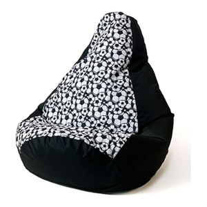 Bild von GO GIFT Sitzsack, Weiß, Schwarz, 140 x 100 cm, Birne