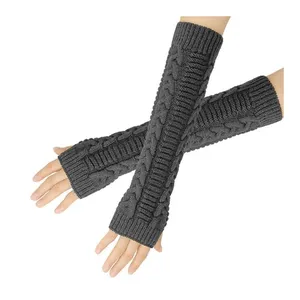 Bild von Refttenw Strickhandschuhe – Lange Armstulpen für den Winter