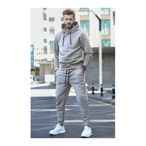 Bild von Madmext Braunes Basic-Trainingsanzug-Set mit Kapuze für Herren