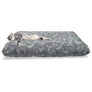 Bild von ABAKUHAUS Tarnen Haustierbett - Neutral Pixel Camo Art