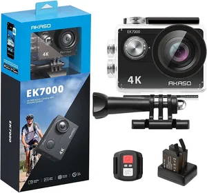 Bild von AKASO EK7000 Action Cam mit 4K Video, 20 MP, 170 Grad Weitwinkel und 2 Zoll LCD Bildschirm, inklusive 2 Akkus und Fernbedienung