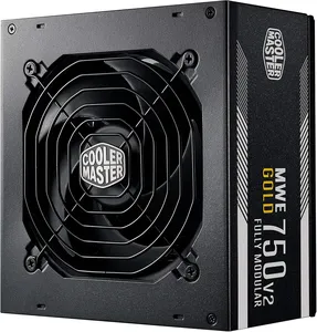 Bild von Cooler Master MWE 750 Gold V2 modulares PC-Netzteil mit 750 Watt und 80 Plus Gold Zertifizierung, ausgestattet mit Flachkabel und 120mm Lüfter